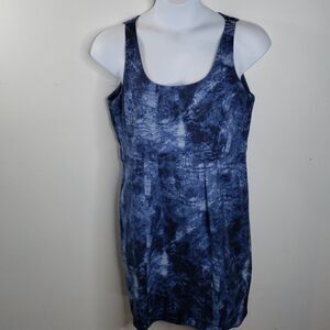 MICHAEL KORS sheath Tie Dye Pleated Sleeveless Dress